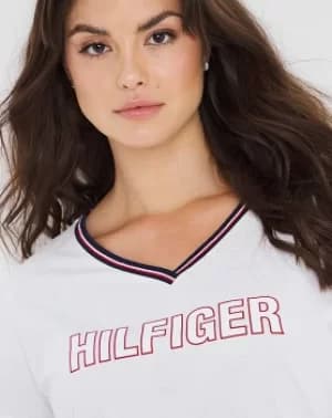 Tommy Hilfiger SS V Neck Logo T Shirt