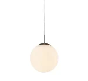 Miranda Small Globe Ceiling Pendant 1 Light E27 Frosted White Glass