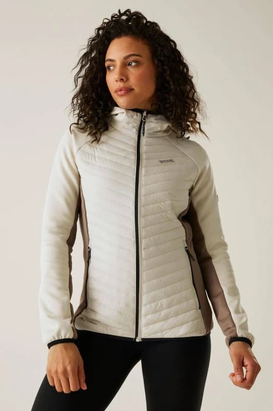 Regatta Womens Andreson Stretch Water-Repellent Hybrid Quilted Jacket in Light Beige Size: 10 Light Beige Female 10