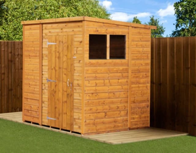 Empire Sheds Empire Modular Pent 6X6 Dipped Treated Tongue And Groove Wooden Garden Shed With Windows (6' X 6' / 6ft X 6ft) (6X6)
