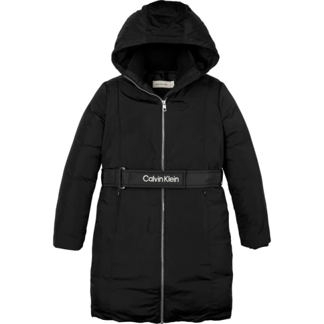 Calvin Klein Jeans Kids Insulated Long Puffer Jacket Ck Black female 8Y