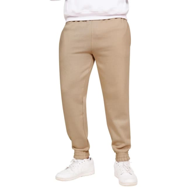 Casual Classics Mens Blended Core Ringspun Cotton Tall Jogging Bottoms in Light Sand Size: Small Light Sand Male S