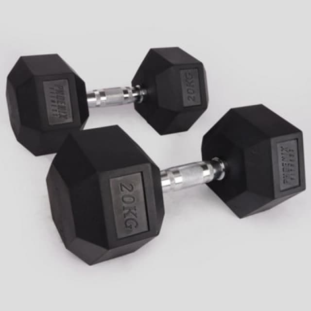 Phoenix Fitness 20Kg Hexagonal Dumbbell Pair For Heavyweight Strength Workouts