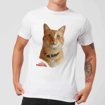 Captain Marvel Goose Mens T-Shirt - White - XS