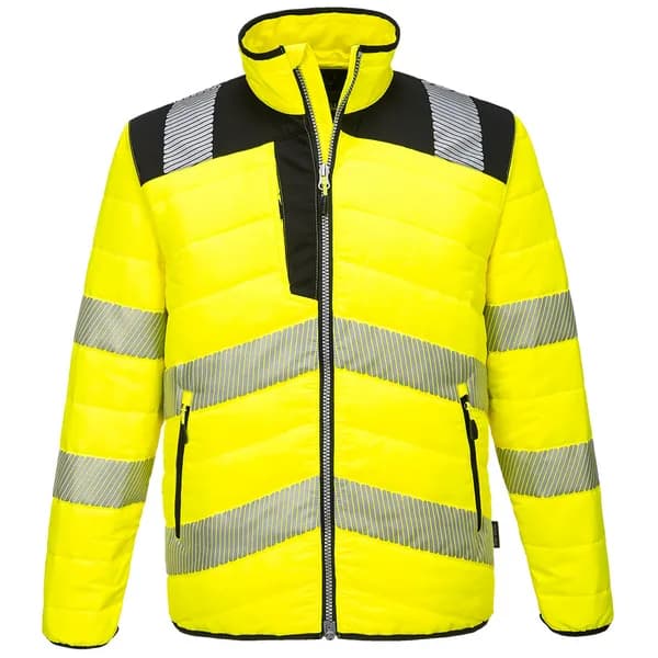 Portwest PW3 Mens Hi Vis Baffle Jacket PW371YBRS Colour: Yellow / Black