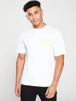 Calvin Klein Jeans Back Logo T-Shirt - White, Size L, Men