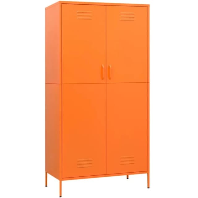 VIDAXL Wardrobe Orange 90x50x180cm Steel Vidaxl 8720286565582