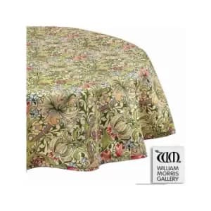 William Morris Golden Lily 132cm Circular Acrylic/PVC Tablecloth