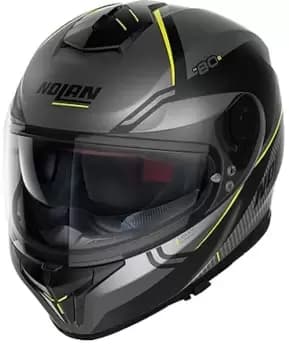 Nolan N80-8 Astute N-Com Helmet, grey-yellow, Size 2XL, grey-yellow, Size 2XL