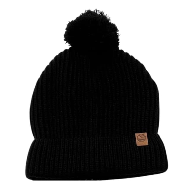 Six Peaks Mens Pom Pom Beanie in Black Male One Size