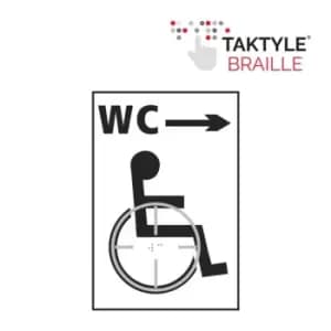 Disabled Wc Arrow Right - Taktyle (150 x 225mm)