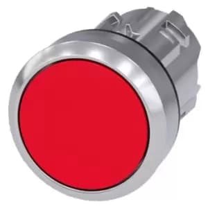 Siemens Flat Red - Momentary, SIRIUS ACT Series, 22mm Cutout, Round