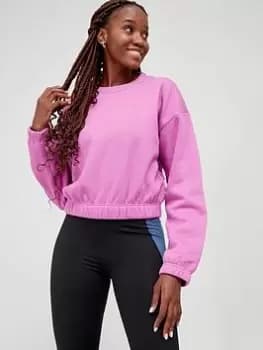 adidas Studio Lounge Sweat Top - Lilac Size L, Women