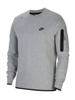 Nike Sportswear Tech Fleece Crew Sweat, Dark Grey, Size XL, Men