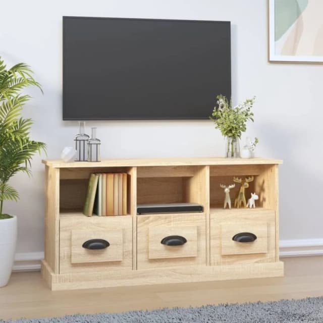 VIDAXL TV Cabinet Sonoma Oak 100x35x50cm Engineered Wood Vidaxl 8720845791810