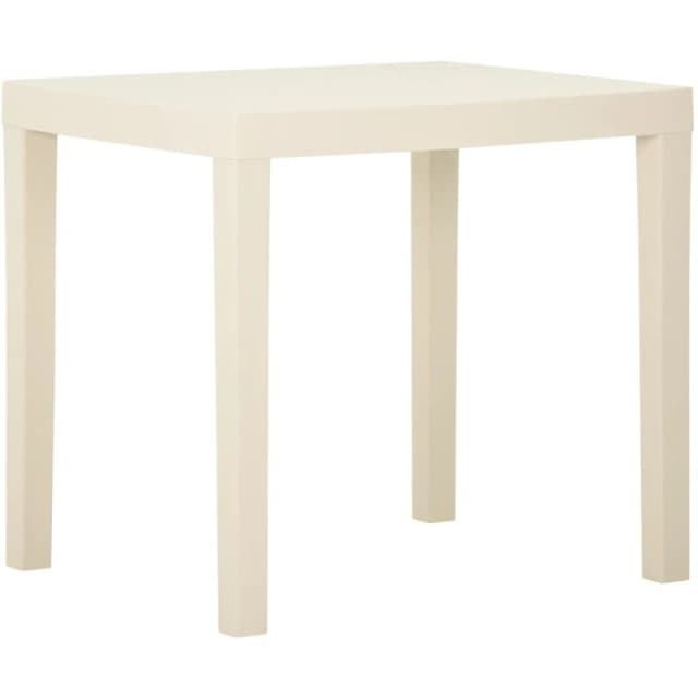 VIDAXL Garden Table White 79x65x72cm Plastic vidaXL 8720286314654