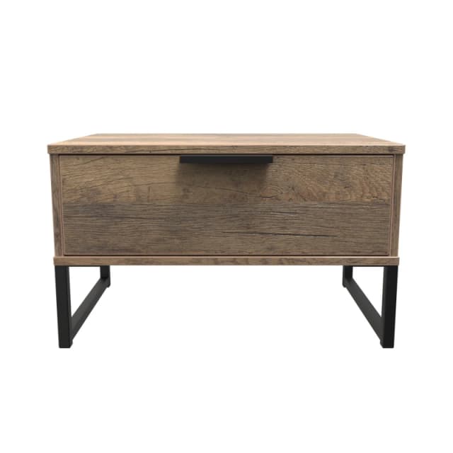 Welcome Furniture Severn 1 Drawer Side Table - Ready Assembled Vintage Oak unisex Small