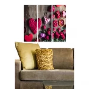 MDF562630174 Multicolor Decorative MDF Painting (3 Pieces)