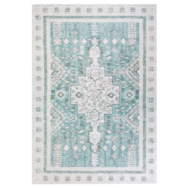 Beliani Rug Fulla Mint Green 160 X 230 Cm Cotton