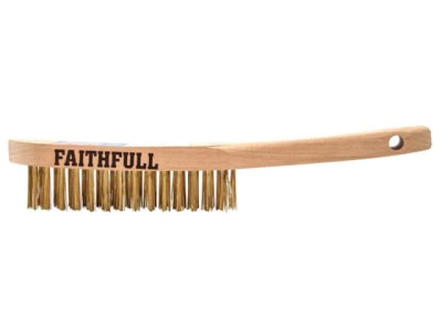 Faithfull Brass Scratch Brush, Three Row Fai680B3F