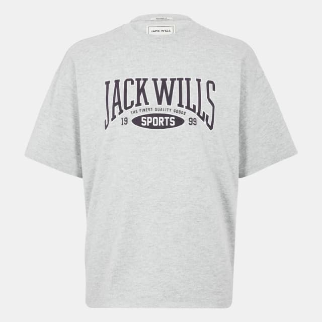Jack Wills Team T-Shirt - Grey Grey XS