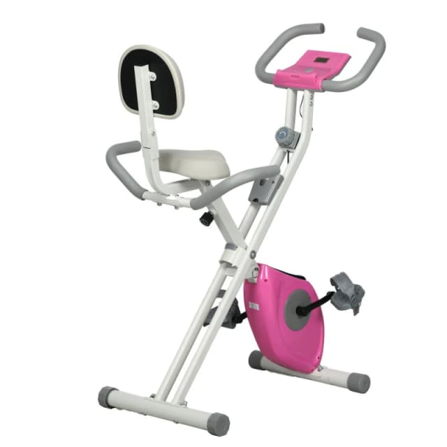 HOMCOM Folding Exercise Bike w/ Adjustable Magnetic Resistance - Seat Height TJ Hughes 5056725523879