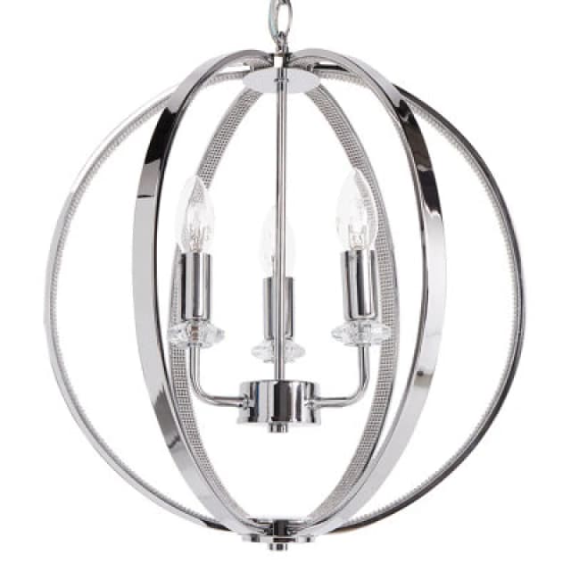 Beliani Chandelier Tenoiro Metal Silver