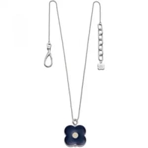 Ladies Orla Kiely Silver Plated Abacus Flower Short Necklace