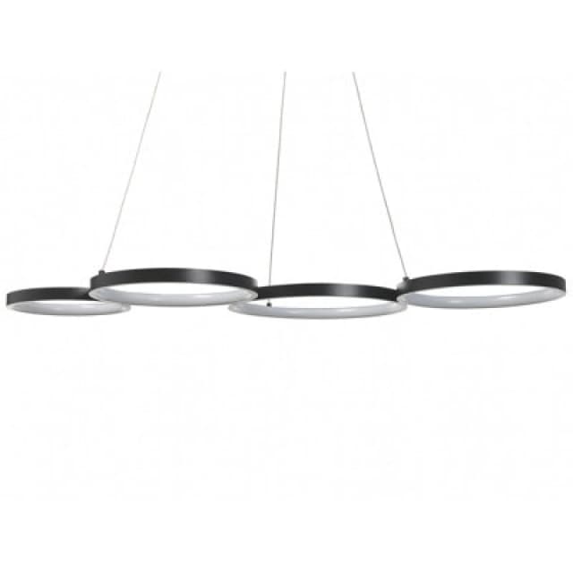 Beliani LED Pendant Lamp Pibor Metal Black