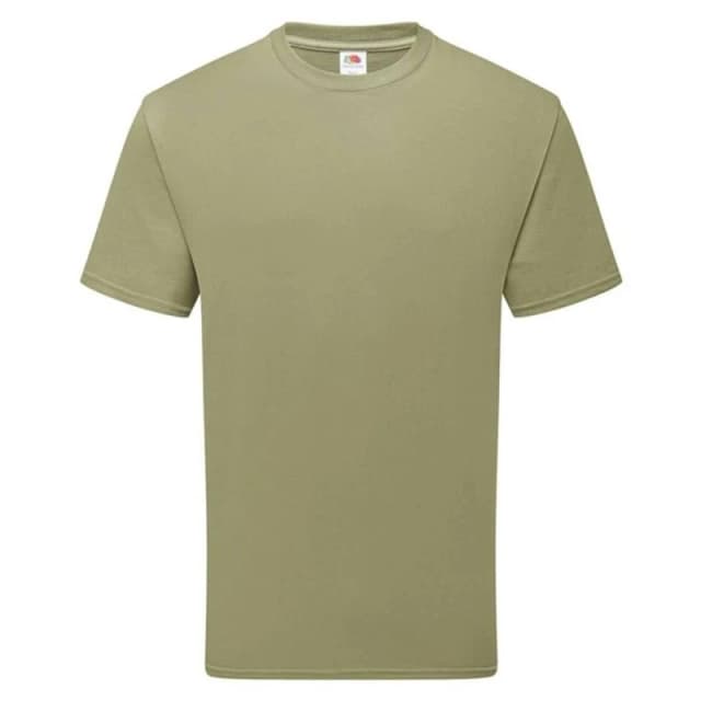 Fruit Of The Loom Fruit of the Loom Men Cotton T-Shirt in Olive Size: Small Olive S Male 5063693927813