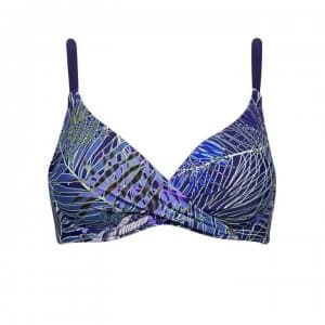 Figleaves Underwired Non Pad Wrap Bikini Top - ULTRAVIOLET