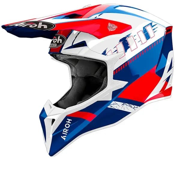 Airoh Wraaap Feel Red Blue Offroad Helmet Size M