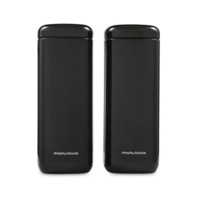Morphy Richards Set of 2 Equip Large Storage Canisters Black ONE SIZE