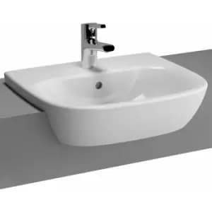 Zentrum Semi Recessed Washbasin 500mm Wide 1 Tap Hole - Vitra