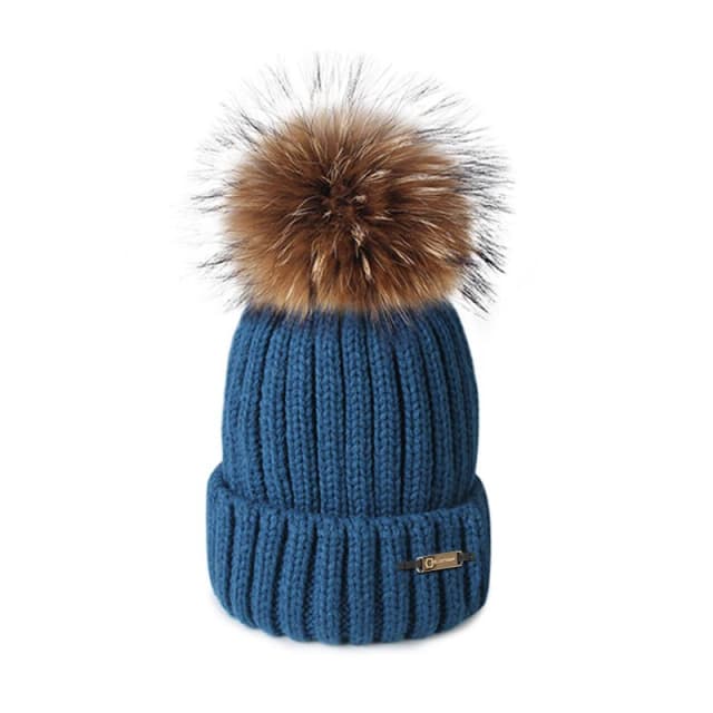 Coldstream Mens Lamberton Bobble Beanie in Duck Egg Blue Duck Egg Blue Male One Size