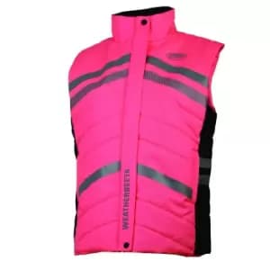 Weatherbeeta Unisex Adult Quilted Reflective Gilet (M) (Hi Vis Pink)