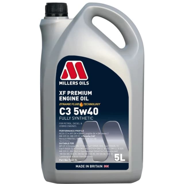 MILLERS OILS 7640-5 Engine oil Capacity: 5l, 5W-40, Full Synthetic Oil Engine Oil (1862)