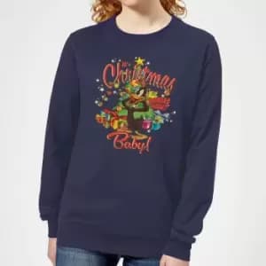 Looney Tunes Its Christmas Baby Womens Christmas Jumper - Navy - XXL