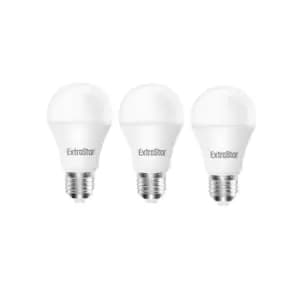 10W LED Globe Bulb E27 A60, Daylight 6500K (pack of 3)