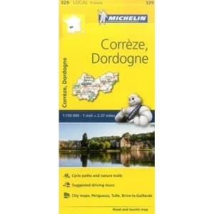 Correze, Dordogne - Michelin Local Map 329 Map Sheet map 2016