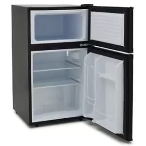 Iceking IK2023K 48cm 2 Door Undercounter Fridge Freezer Black F Rated