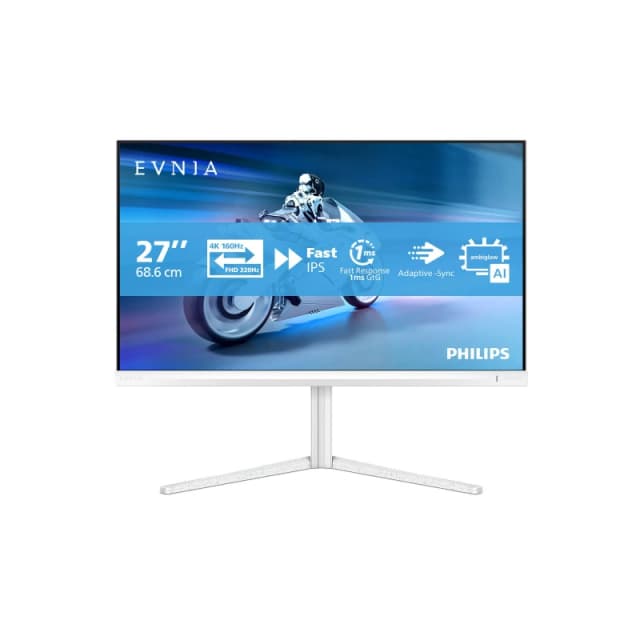 Philips Evnia 5000 27M2N5901A 27 Fast IPS Dual-Mode 4K at 160Hz Full HD at 320Hz 0.5ms USB-C Gaming Monitor 27M2N5901A/00 White