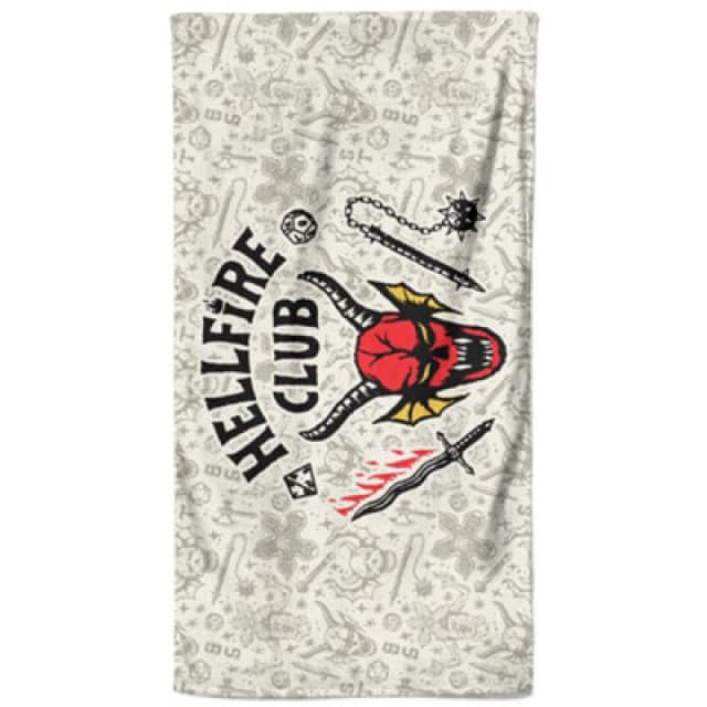 Zavvi Stranger Things Hellfire Club Beach Towel