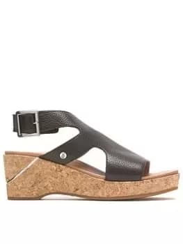 Hush Puppies Hush Puppies Maya Wedge Sandals, Black, Size 4, Women