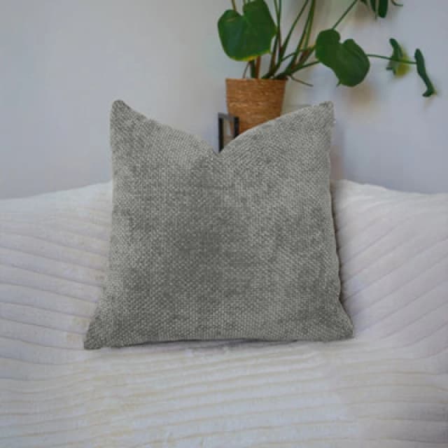 rucomfy Beanbags Rucomfy Waffle 50X50Cm Cushion - Platinum Soft Decorative Throw Pillow For Sofa & Bed