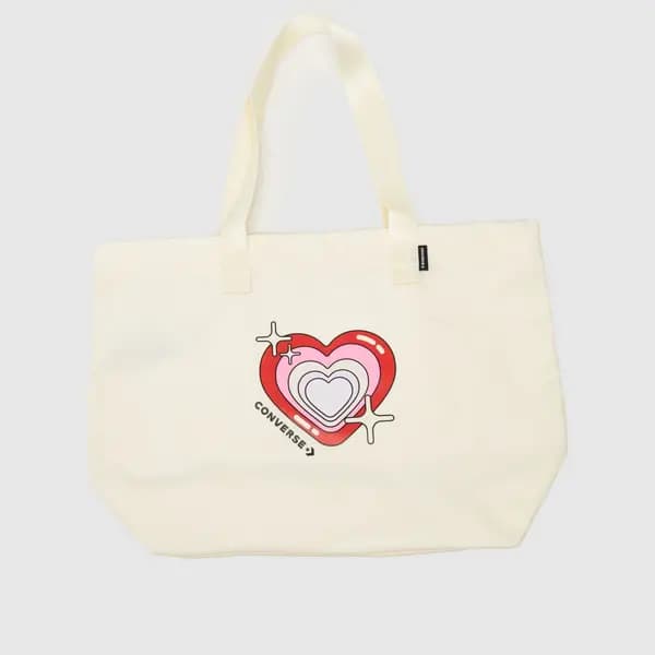 Converse off-white y2k heart tote bag
