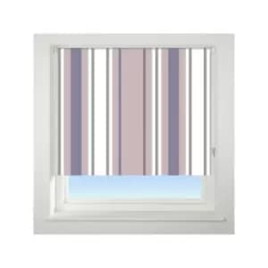 Stripe Patterned Thermal Blackout Roller Blind, Purple, W180cm - Universal