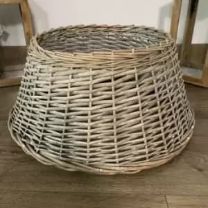 Samuel Alexander - 40/60cm Medium Deluxe Wicker Willow Christmas Tree Skirt - Natural