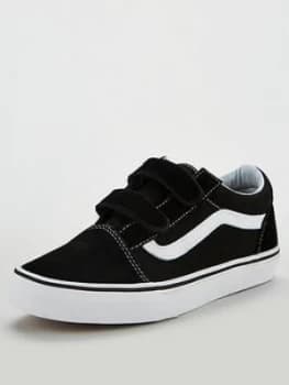 Vans Old Skool Velcro, Black/White, Size 13