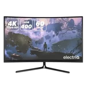 electriQ 31.5" 4K Ultra HD HDR 60Hz Curved Monitor